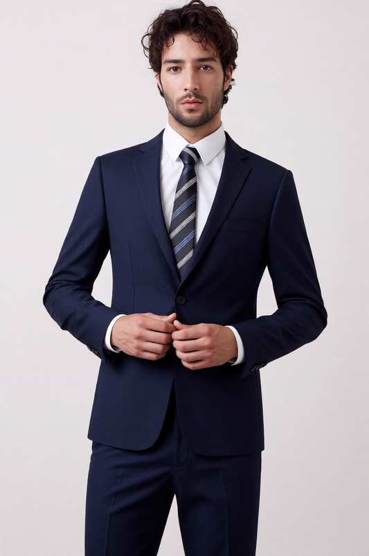 Machine-Washable Professional Suit Set (Blazer & Trousers)