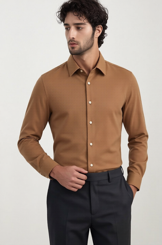 Men's 200S Wool-Blend Thermal Non-Iron Dress Shirt