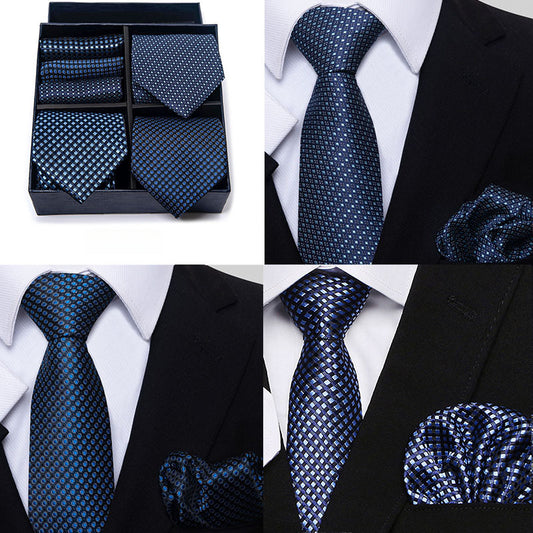 Men's Luxury Multi-Tie & Pocket Square Gift Set - Executive Business Wardrobe Box