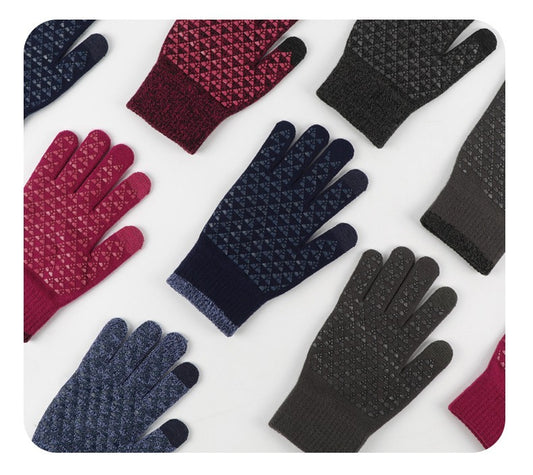 Unisex Winter Thermal Touchscreen Knit Gloves (3-Pair Pack)